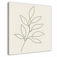 Impression sur toile tendue, branche feuillue minimaliste, art mural, 12, 16, 20, 24 pouces, décor encadré