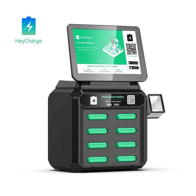 POS System Payment Kiosk Touch Screen Wireless GaN Tech Phone Charging Station Mini Self Checkout Vending Power Bank Station