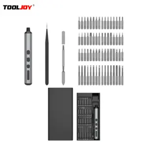 Tooljoy精密手机电脑固定工具精密电动螺丝刀刀头套装手机维修68合1工具包