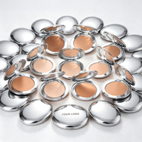 Poudre compacte matifiante longue tenue, vegan, anti-brillance, waterproof, pour le maquillage, fabriquée en usine OEM.