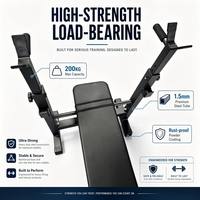 Banc de musculation en acier pour la maison, rack de musculation multifonctionnel réglable, support pliable pour la musculation