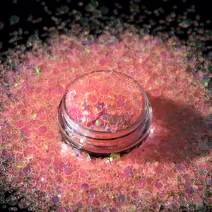 Brilhante rosa brilhante glitter robusto para a artesanato das unhas, opala robusta, glitter
