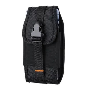 Nylon Canvas Telefone Holster Holder, Telefone Belt Pouch Clip Swivel Telefone Holster para Android Moto para Samsung LG Google iPhone 11