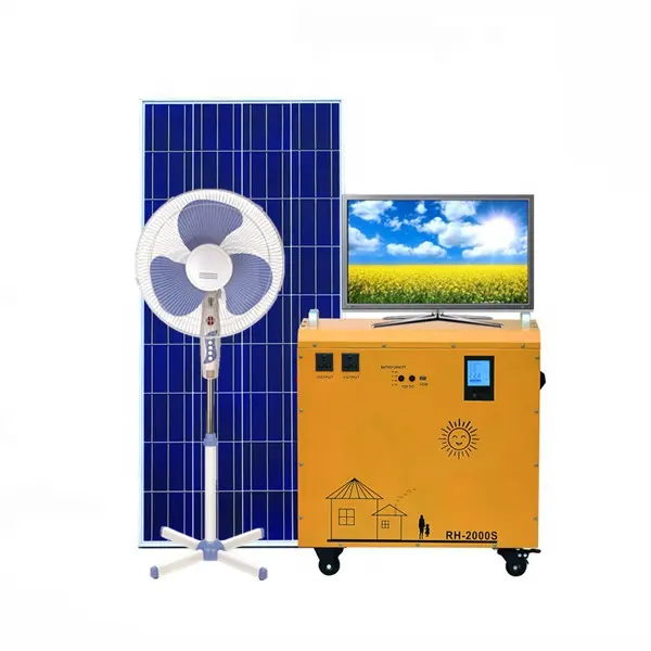 Ensemble complet de système d'énergie solaire 1000w système solaire hybride 1KW système d'énergie solaire pour la maison