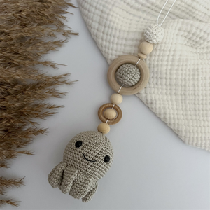 Juguete de ganchillo para bebé, colgante de ganchillo para bebé, arco de juego, gimnasio de bebé con Tortuga, medusas, pulpo, ballena, juguete - Product Image 5