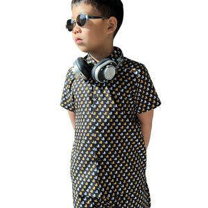 Haute qualité personnalisé été hawaïen plage impression Jersey séchage rapide enfant chemises avec décontracté boutonné manches courtes pour - Product Image 1