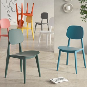 Silla <span class=keywords><strong>de</strong></span> Comedor Convertible <span class=keywords><strong>de</strong></span> Plástico, para Hogar, Oficina y Hotel, Diseño Moderno, Respaldo para Exteriores, Sillas Nórdicas <span class=keywords><strong>de</strong></span> Plástico PP - Product Image 3