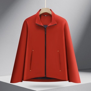 Stand Up Collar Windbreaker Jacket Unisex Solid Color Contrast With Inner Liner Workwear Winter - Product Image 4