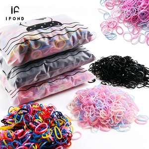 IFOND 1000 pièces/sac, mini-élastiques jetables en TPU pour cheveux, petites attaches solides pour bébés filles, pour coiffures quotidiennes et de fête - Product Image 1