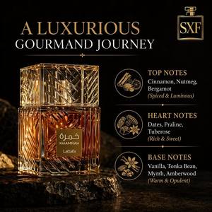 Disponibile negli USA, Consegna in 2-3 Giorni: <span class=keywords><strong>Lattafa</strong></span> Khamrah Eau De Parfum 100ml, Fragranza <span class=keywords><strong>Unisex</strong></span> Dolce Ambrata, Colonia Araba di Lusso, Direttamente dalla Fabbrica - Product Image 3