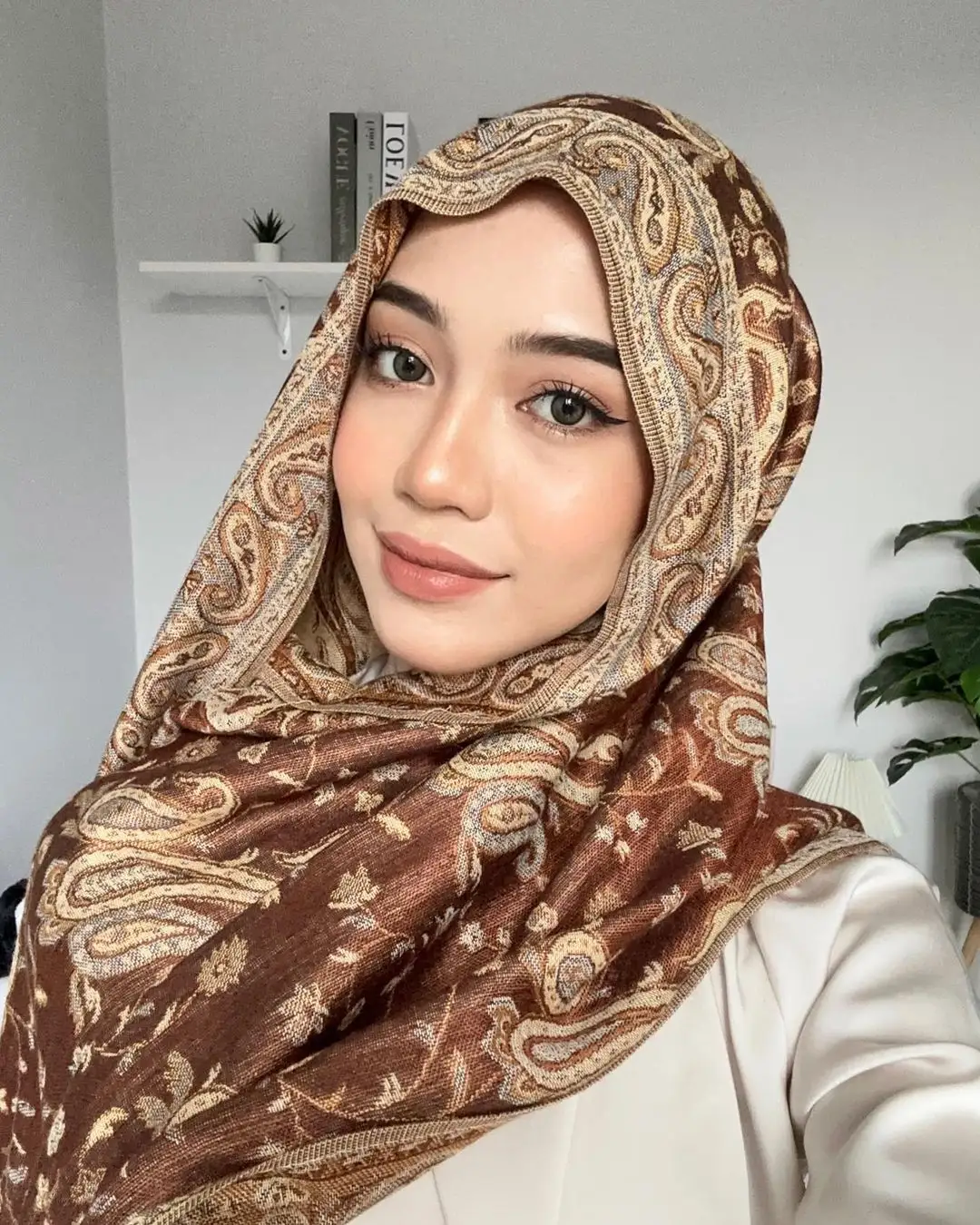 Pashmina motivo a maglia stampata cavallo pashmina sciarpa di velluto pashmine con paillettes double face con tessals hijab