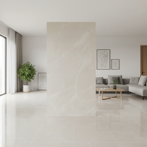 Carreaux de sol en céramique et porcelaine effet marbre <span class=keywords><strong>blanc</strong></span> Carrara, brillants, entièrement émaillés et polis, 600x1200mm, pour salon et <span class=keywords><strong>piscine</strong></span> - Product Image 4