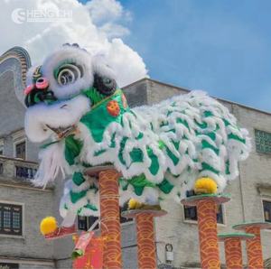 Costume de danse du lion chinois traditionnel pour adultes, en laine pelucheuse Shengchi, pour spectacles sur scène, festivals et événements personnalisés du Nouvel An chinois - Product Image 6