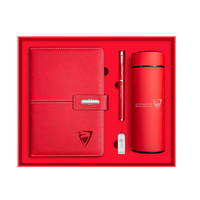 Coffrets cadeaux d'entreprise personnalisables - Bouteille isotherme, carnet, stylo avec clé USB pour personnalisation