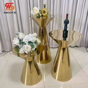 Centro de Mesa de Boda Único de Acero Inoxidable Dorado, Soporte para Flores, Decoración Moderna para Mesa de Postres, Decoración para Banquetes - Product Image 1