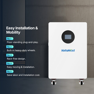 VoltaNest 51.2V 206Ah 10kWh Batterie solaire mobile LiFePO4 pour la maison, stockage d'énergie résidentiel, modulaire et évolutif - Product Image 5