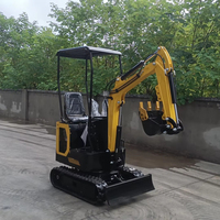 Mini-excavatrice compacte de 1 tonne, flexible et petite, pour la construction