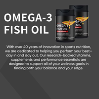 Gélules d'huile de poisson Omega 3 OEM, 1250 mg EPA DHA 18/12, certifiées Halal GMP, complément alimentaire