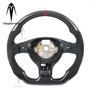 พวงมาลัยคาร์บอนไฟเบอร์สำหรับอัพเกรดรถยนต์ Volkswagen Golf 5 MK5 GTI Scirocco R Passat Polo <span class=keywords><strong>VW</strong></span> - Product Image 5