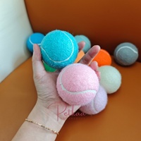 Balle de tennis interactive personnalisée et colorée pour chien, avec possibilité d'ajouter un logo de marque, vente en gros, balles de tennis personnalisées pour chiens