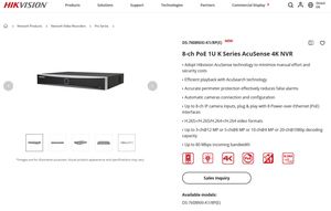 Registratore Video di Rete Hikvision Originale DS-7608NXI-K1/8P(E) 8CH 8PoE 1SATA 4K AcuSense NVR 12MP con Analisi Intelligente AcuSearch - Product Image 5