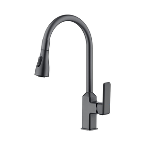 Modern <strong>Single</strong>-Handle <strong>Kitchen</strong> <strong>Faucet</strong> with Pull-Out <strong>Sprayer</strong> - 3 Water Outlet Modes, Brass Material - Product Image 5