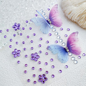 Autocollants pour le visage en gros, bijoux 3D en strass, maquillage, paillettes, cristaux, gemmes, cœur, <span class=keywords><strong>étoile</strong></span>, papillon, autocollants de tatouage en pierres précieuses autocollants - Product Image 4