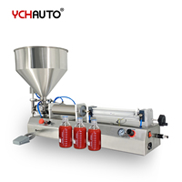 Machine de remplissage manuelle de pâte de sauce au beurre d'arachide de crème de haute précision avec chauffage et mélangeur livraison rapide