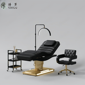 ShiLu Salón de Belleza Esteticista Muebles Base Curva Cama Facial Cosmética Eléctrica Cama de Pestañas Spa de Lujo Mesa de Masaje Cama de Pestañas - Product Image 3