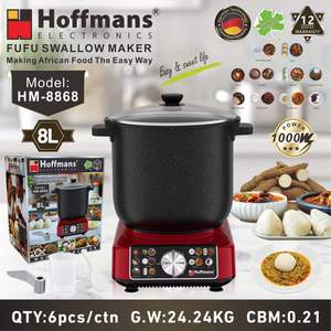 Machine à Fufu Automatique Professionnelle 8 Litres 1000W avec Prise UE, pour Hôtellerie, pour la préparation de Fufu et de Pounded <span class=keywords><strong>Yam</strong></span>, Durable, pour l'Afrique - Product Image 5