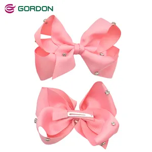 Gordon Bänder Crystal Gros grain Ribbon Haars chleifen Glitter Haars pange für Mädchen Teenager Kinder Babys Kleinkinder