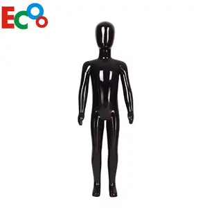 Trẻ em mannequin, trẻ em mannequin đầy đủ cơ thể màu đen trẻ em ăn mặc hình thức mannequin, cơ thể hiển thị với cơ sở thủy tinh