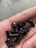 Vis de reliure OEM M3 à fente, petites, noires, type Chicago