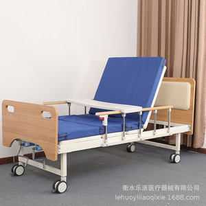 Lit médical manuel Lohas M02 3 en bois pour personnes âgées, usage hospitalier - Product Image 3
