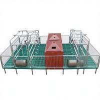 Nouvelle cage de mise bas composite avec plancher antidérapant en composite et cadre en acier galvanisé à chaud pour l'équipement d'élevage porcin