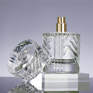 Tinh thể thủy tinh dập nổi mô hình hoa <span class=keywords><strong>Atomizer</strong></span> 50ml 100ml rỗng cao cấp chai nước hoa thủy tinh - Product Image 1