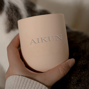 เทียนหอมในบรรจุภัณฑ์เซรามิกเป็นมิตรกับสิ่งแวดล้อม AIKUN สำหรับสตูดิโอโยคะ ห้องน้ำ การทำสมาธิ และเทศกาลคริสต์มาส - Product Image 4