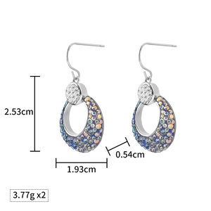 Lady Metal Zircon Necklace Earring Rhinestone Stone <b>Crystal</b> Women Party Purse Bride Bridal Wedding Evening Clutch Jewelry <b>Set</b> - Product Image 5