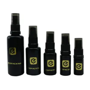 Luxury Perfumed Spray Bottle 5ml 15ml 30ml 50ml 100ml Uv Violet Black Cosmetic Glass Spray Bottle