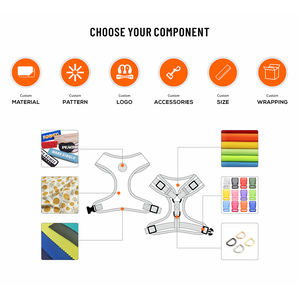 Harnais Réfléchissant Ajustable en Nylon Tendance MIDEPET pour Chien, Gilet Rembourré en Maille Respirante, Fermeture à Boucle, Anti-Traction, Fournitures pour Animaux de Compagnie - Product Image 5