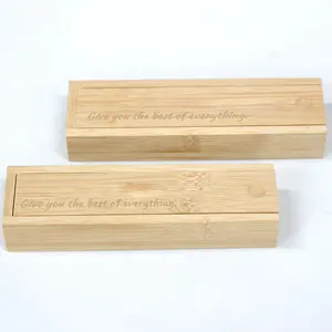 パン妊娠テストボックス包装ボックスメモリサプライズカスタムロゴ木製竹ギフトボックススライド蓋付き