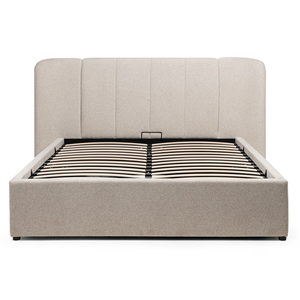 <span class=keywords><strong>Cama</strong></span> Doble Tapizada 160x200 con Espacio de Almacenamiento en Color Beige - Product Image 3