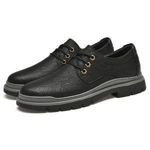 Zapatos de Trabajo Transpirables para Hombre 2026 |   Zapatos Vintage con Cordones y Punta Redonda |   Zapatos Casuales de Mezclilla Estilo Británico con Parte Superior Suave - Product Image 5