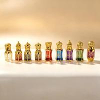 Flacons roll-on en verre de luxe de 3 ml, 6 ml, 10 ml, 12 ml, formes et couleurs variées, rechargeables pour parfum et huile essentielle