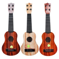 Pink Color Mini Four Strings Toy Guitar Children's Simulation Instrument Can Play Enlightenment Musical Instrument Toys