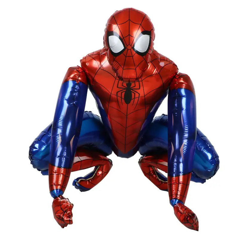 Cartoon 3D Spider Man Hero Kinder Kinder Jungen Spielzeug Alles Gute zum Geburtstag liefert Party Aluminium folie Ballon Großhandel Luftball