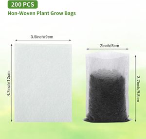 Sacs <span class=keywords><strong>de</strong></span> culture en tissu non tissé biodégradable, pots à semis jetables en PP pour pépinière, petits pots pour usage extérieur et intérieur, motif carré - Product Image 3