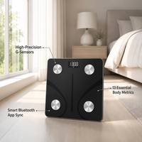 Balance connectée intelligente avec logo personnalisé, 180 kg, précision 50 g, balance de salle de bain numérique, vente en gros d'usine, certifiée UKCA