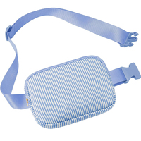 Vente en gros sac à bandoulière personnalisé monogramme sac banane sacoche ceinture Seersucker à bandoulière pour femmes