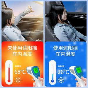 Parasol para Coche, Revestimiento Plateado, Instalación con Ventosas, Aislamiento Térmico de Verano, Protección Solar, Compatible con VW - Product Image 5